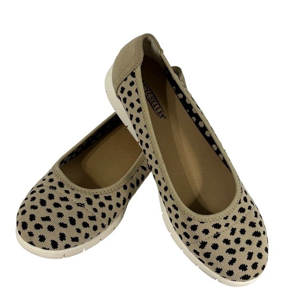 Seychelles slip resistant knit leopard print women’s size 7.5 slip on flat shoes - Picture 1 of 8